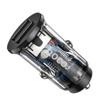 Încărcător auto Hoco DZ3 Transparent Black
