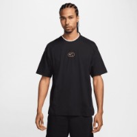 Tricou bărbătesc Nike M Nsw Sw Air L Fit Top Black/Metallic Gold, s.XXL