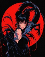 Картина по номерам Brushme Девушка с татуировкой дракона (BSB0032FC)