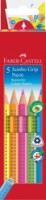 Набор цветных карандашей Faber-Castell Jumbo Grip Neon 5pcs
