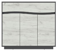 Comodă Yasen Geneva 1S3D Grafit Gri/Stejar Craft Alb