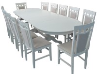 Set masă și scaune Evelin HV-33V Cream Light + 12 Deppa R Cream Light/NV-1WP