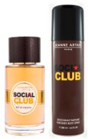 Парфюмерный набор для него Jeanne Arthes Social Club EDT 100ml + Deo Spray 200ml