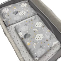 Lenjerie de pat pentru copii ES Grey Clouds 5pcs