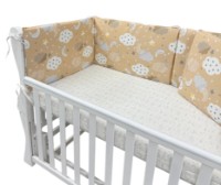 Protectie laterala pentru patut ES Cappuccino Clouds 120x60cm Set