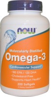Жирные кислоты NOW Omega-3 1000mg 200cap