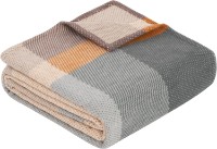 Плед IBENA Jacquard  Baumwolldecke Zelino mith GOTS Zertifikat Grey 140x200