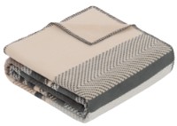 Pătura IBENA Jacquard Decke Brandon GOTS 140x200cm  Grey/Beige