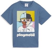 Детская футболка Puma X Playmobil Graphic Tee Blue Horizon, s.116