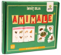 Joc educativ de masa Gama Invat deja animale. 8 mini puzzle-uri. 3+ (9789731498355)