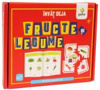 Joc educativ de masa Gama Invat deja fructe si legume. 8 mini puzzle-uri. 3+ (9789731498362)