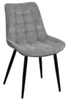 Scaun Deco Hans Velvet Grey/Black Legs BGF166-4