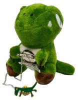 Breloc+ecuson de umăr ShopShop Dino Green