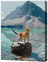 Картина по номерам Art Gallery Econom Котик-путешественник GX32121