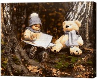 Картина по номерам Art Gallery Econom Малыш с плюшевым мишкой GX34456