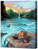 Картина по номерам Art Gallery Econom Прекрасный книжный мир GX4608