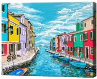 Картина по номерам Art Gallery Econom Разноцветные домики EX8481