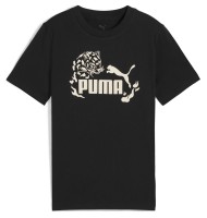 Tricou pentru copii Puma Flaming Love Graphic Tee Puma Black, s.176