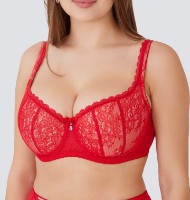 Sutien Fantasy 9037 Tatuaj Red/Black, s.80-E