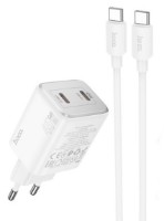 Зарядное устройство Hoco N42 Elogiado PD45W Type-C-Type-C White