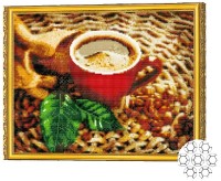 Алмазная картина по номерам Art Gallery Premium Кофе и листики GA73804
