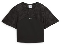 Женская футболка Puma Lace Top - Short Puma Black, s.M