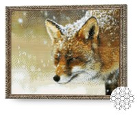 Алмазная картина по номерам Art Gallery Premium Лисичка и снегопад GA79420