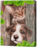 Картина по номерам Art Gallery Premium Любопытные малыши GX39089