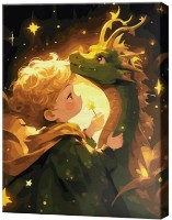Tablou pe numere Art Gallery Premium Băiețel și dragon GX47296