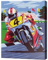 Tablou pe numere Art Gallery Premium Motociclistul CX3503
