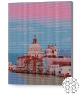 Алмазная картина по номерам Art Gallery Premium Нежный закат в Венеции XQB80758