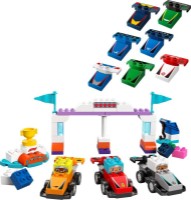 Set de construcție Lego Duplo: F1 Team Race Cars & Drivers (10445)