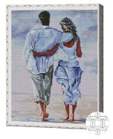 Алмазная картина по номерам Art Gallery Premium Пара на прогулке QB203283