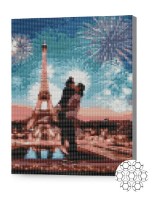 Алмазная картина по номерам Art Gallery Premium Поцелуй в Париже XQB77536