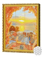 Алмазная картина по номерам Art Gallery Premium Рассвет на озере GA84328