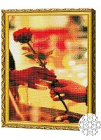 Pictura cu diamante după numere Art Gallery PremiumTrandafir în dar GA79760