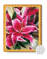 Алмазная картина по номерам Art Gallery Premium Розовые лилии GA83390