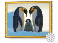 Алмазная картина по номерам Art Gallery Premium Семья пингвинов GA84593