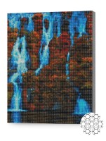 Алмазная картина по номерам Art Gallery Premium Синий водопад XQB75443
