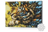 Алмазная картина по номерам Art Gallery Premium Фантастический тигр и бабочка XQB80594
