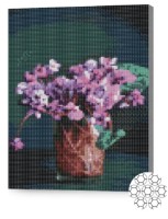 Алмазная картина по номерам Art Gallery Premium Фиолетовые цветы XQB80663