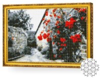 Алмазная картина по номерам Art Gallery Premium Цветы на серой стене GB82856