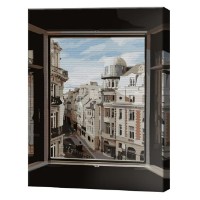 Tablou pe numere Art Gallery Premium Geamul în Europa GX44950