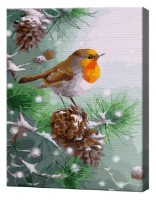 Картина по номерам Art Gallery Premium Птичка на елке GX47592