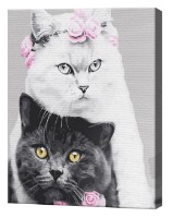 Tablou pe numere Art Gallery Premium Cuplu pufos GX26128