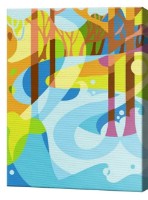 Tablou pe numere Art Gallery Premium Râul în pădure CX4519