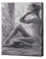 Картина по номерам Art Gallery Premium Силуэт в серых тонах GX8456