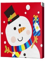 Картина по номерам Art Gallery Premium Снеговик с подарком CX4962