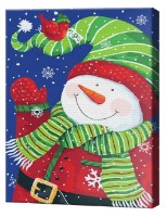 Картина по номерам Art Gallery Premium Снеговик-помощник Деда Мороза EX7955