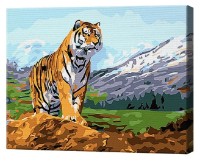 Tablou pe numere Art Gallery Premium Tigru și munți CX3896